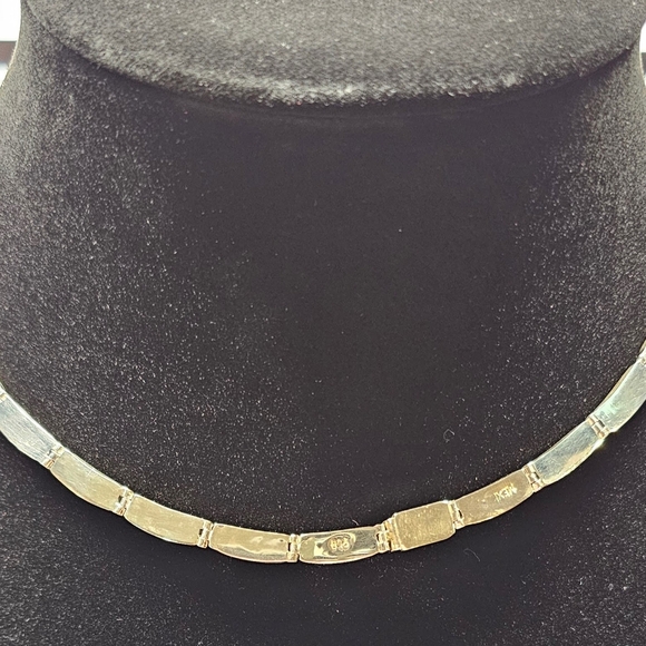 ✨ Vintage Taxco 950 Sterling Silver & Black Onyx Panel Necklace ✨ - Picture 3 of 8